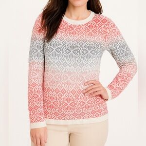 Talbots Women’s Lambswool Lightweight Long Sleeve Crewneck Sweater Size Medium